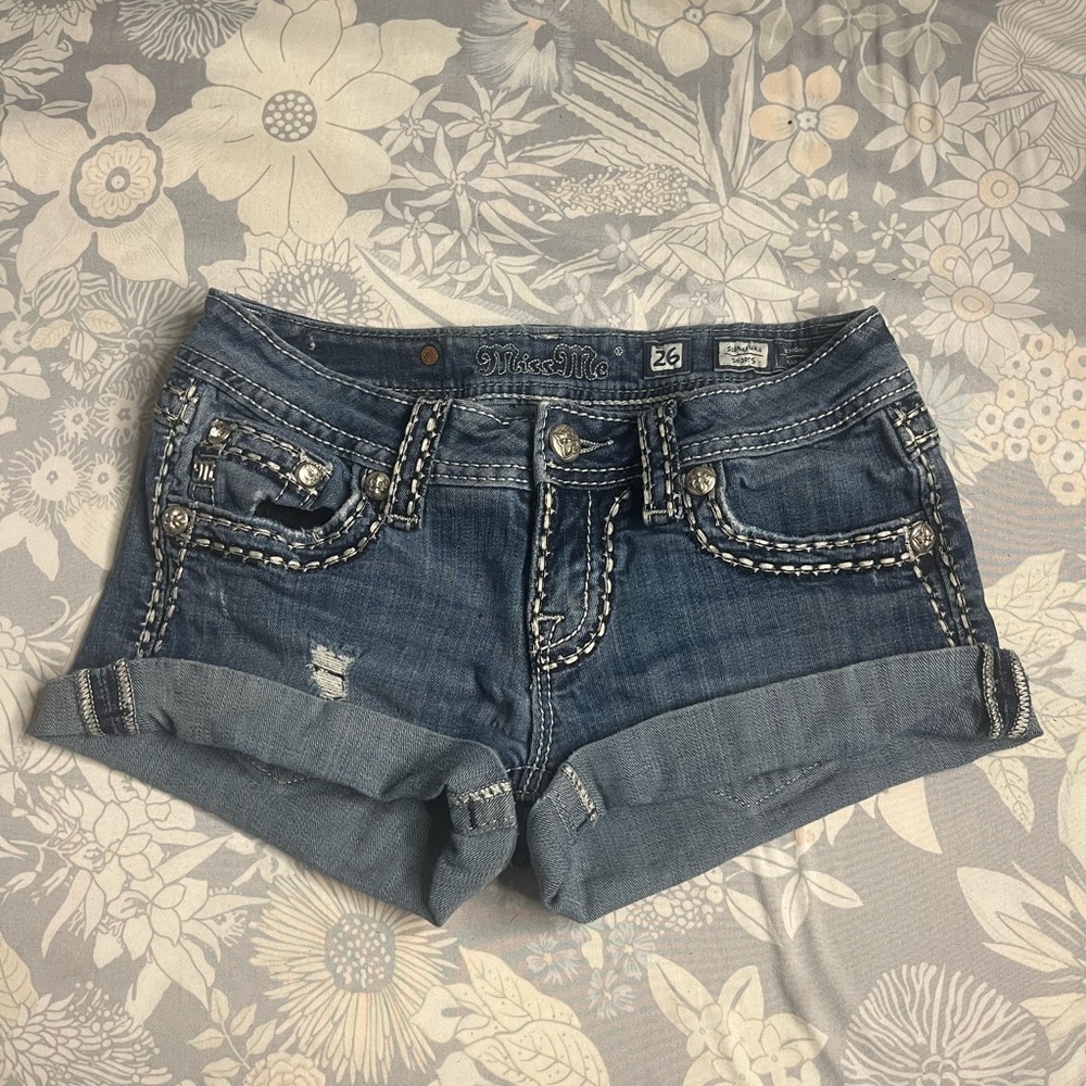 Miss Me Women's Dark Blue Jean Shorts
